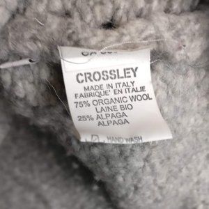 CROSSLEY made in Italy ORGANIC WOOL+ALPACA Turtleneck Oversized distress sweater